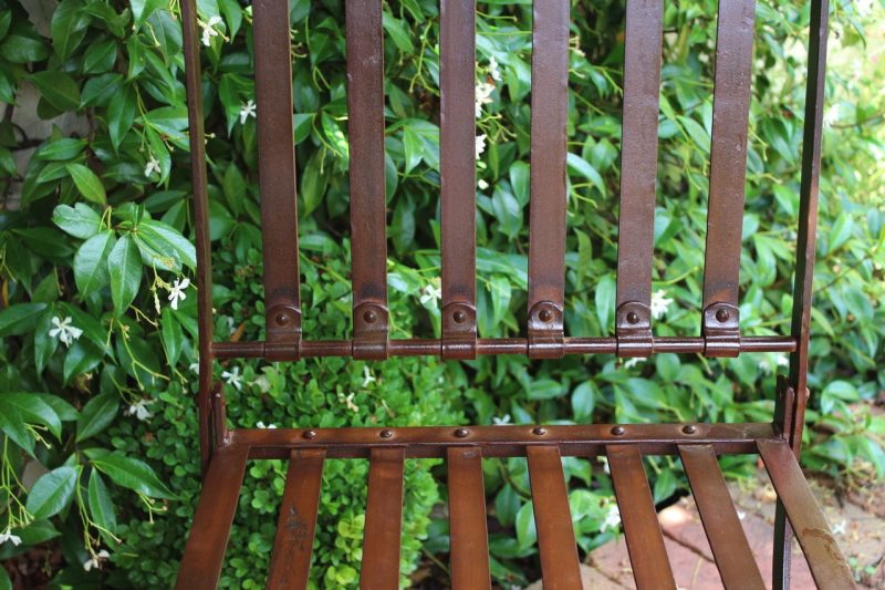 wrought iron chair rivets