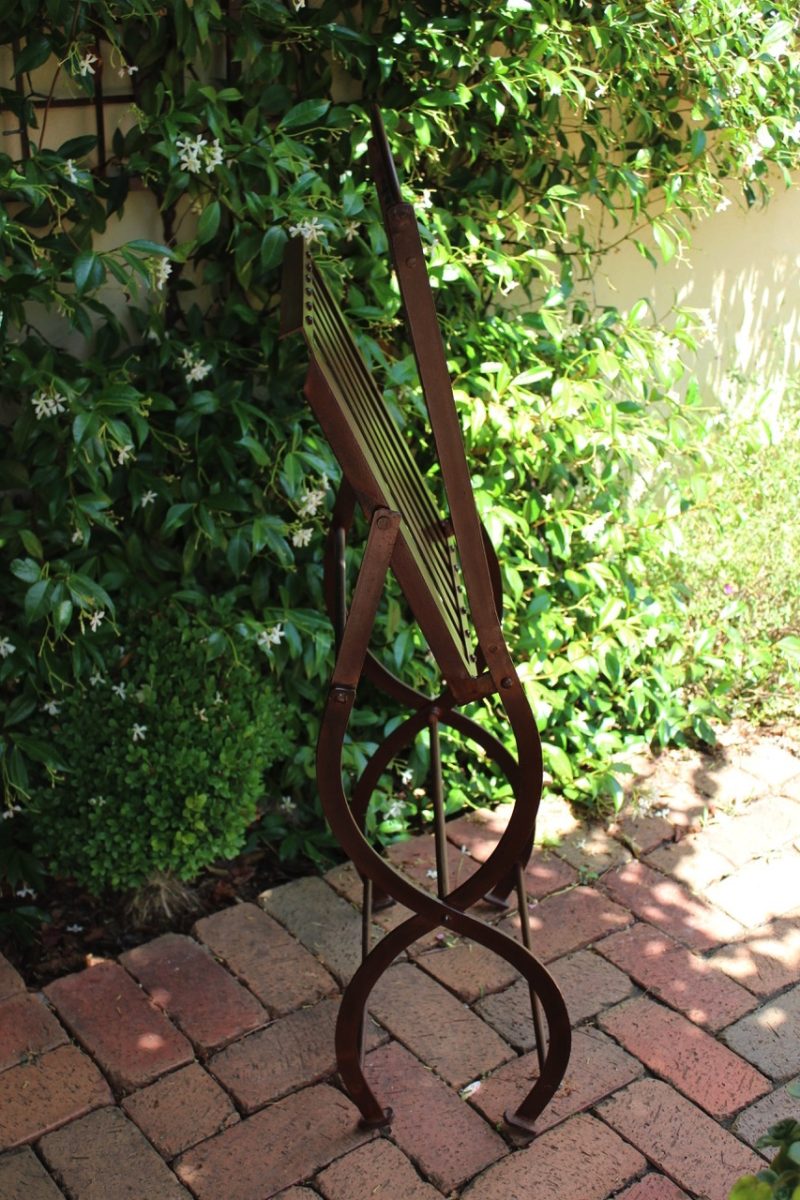 folded iron chair & star jasmine