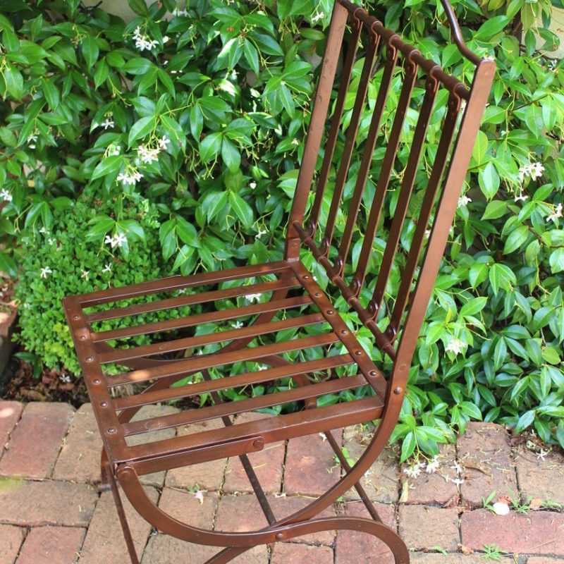 wrought iron garden chair & star jasmine