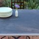 stone table top in the garden