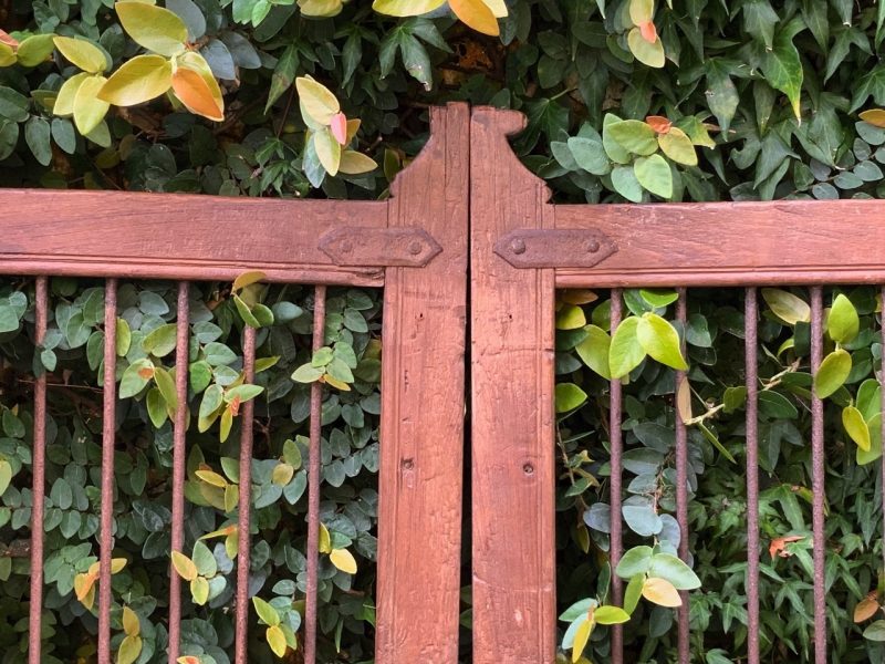 old timber and iron gate