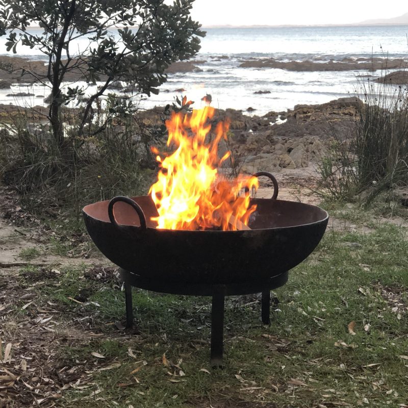 Indian fire pit by the beach