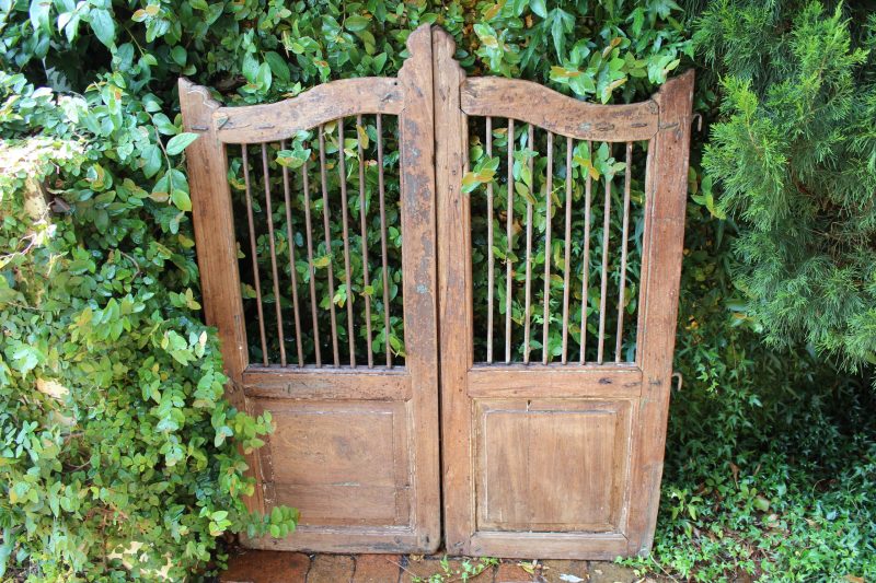 Timber and iron garden gate