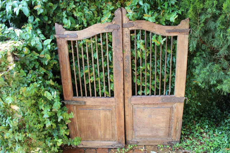 Timber and iron garden gate