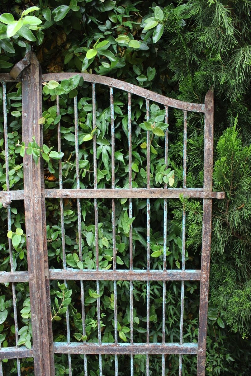 iron gate with rivets