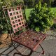 Iron chair in a garden